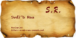Sváb Rea névjegykártya